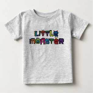 Pour Bébé Petit monstre - le texte gribouille le T-shirt