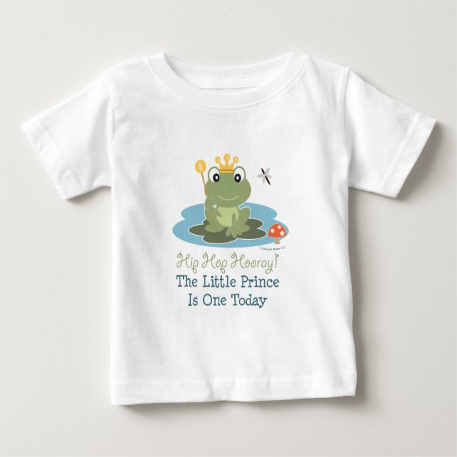 Pour Bébé Petit Prince Frog 1er Anniversaire Garçon T-shirt (Devant)