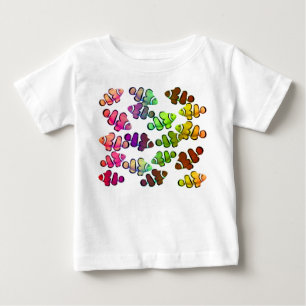 Pour Bébé Petit T-shirt coloré de nourrisson de Clownfish