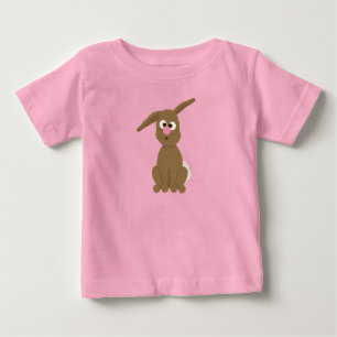 Pour Bébé Petit T-Shirt de Lapin Brun