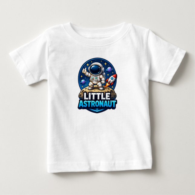 Pour Bébé Petit T-Shirt Enfant Astronaute (Devant)