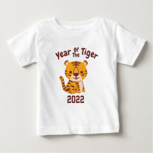 Pour Bébé Petit Tigre mignon, Année Du Tigre Baby T-Shirt