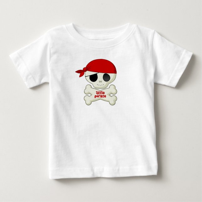Pour Bébé Petits crâne de pirate et T-shirt d'enfants d'os (Devant)