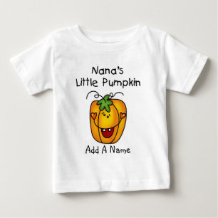 Pour Bébé Peu de T-shirt du citrouille de Nana personnalisé
