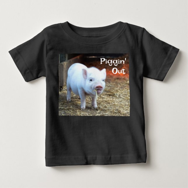 Pour Bébé Piggin' Out Farm Life Baby's T-Shirt (Devant)