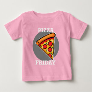 Pour Bébé Pizza Friday Design - Baby Fine Jersey T-Shirt