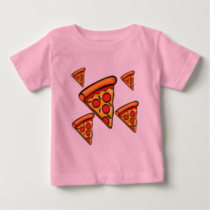 Pour Bébé Pizza Friday Design - Baby Fine Jersey T-Shirt