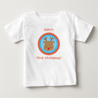 Pour Bébé Premier T-shirt de Noël Rudolf de Noël