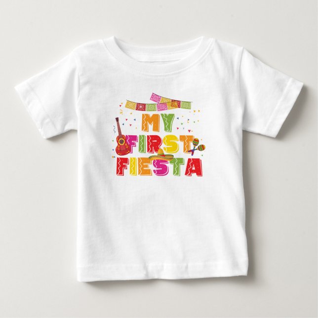 Pour Bébé Premier T-shirt Fille Anniversaire (Devant)