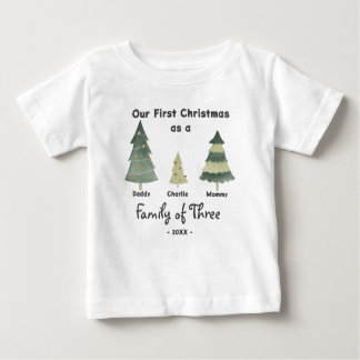 Pour Bébé Première famille de Noël de trois t-shirt Baby