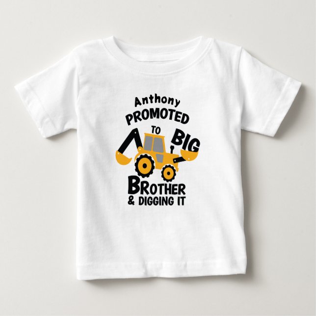 Pour Bébé Promu au T-Shirt Big Brother Baby Fine Jersey (Devant)