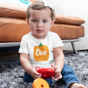 Pour Bébé Pumpkin 1st Birthday Baby T-Shirt
