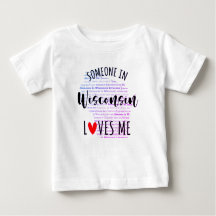 Quelqu'Un Dans Le Wisconsin M'Aime Carte T-shirt B