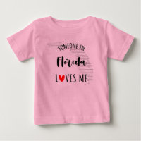Quelqu'Un En Floride M'Aime Carte Baby T-shirt