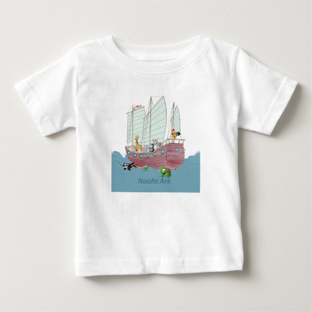 Pour Bébé Raglan T-Shirt de Noah's Ark American Sleeve (Devant)