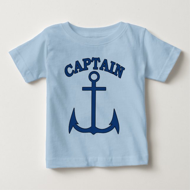 Pour Bébé Sailor Capitaine Ancre Bleue Baby Boy T-shirt (Devant)