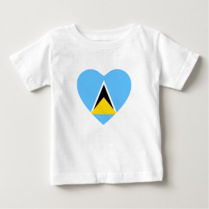 Pour Bébé Saint Lucie Drapeau Coeur T-shirt