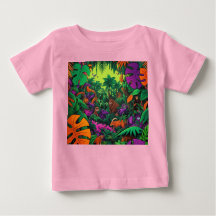 Scène Jungle Animaux exotiques T-shirt