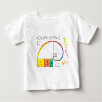 Séquence de Fibonacci et ratio d'or Math T-shirt
