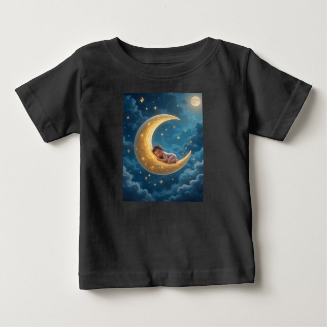 Pour Bébé Sleepy baby moon T-Shirt (Devant)