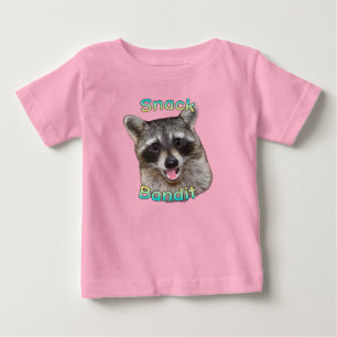 Pour Bébé Snack Bandit Funny Raccoon Toddler T-Shirt - migno