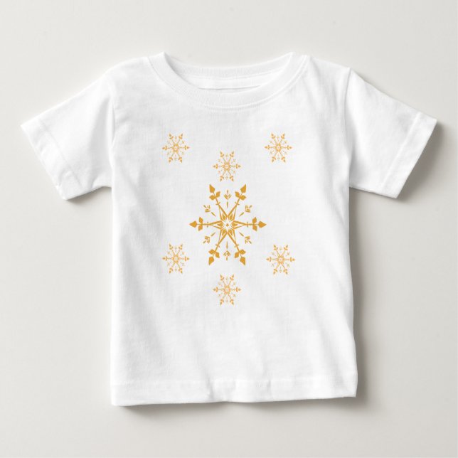 Pour Bébé Snowflakes Baby Fine Jersey T-shirt (Devant)