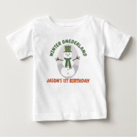 Snowman Winter Onederland 1er Anniversaire T-shirt