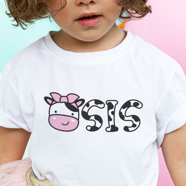 Pour Bébé Soeur Soeur Vache Anniversaire T-shirt (Créateur téléchargé)