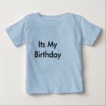 Pour Bébé Son t-shirt My Birthday avec avant et arrière Text<br><div class="desc">Jolie T-shirt</div>