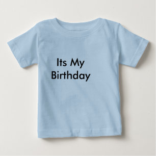 Pour Bébé Son t-shirt My Birthday avec avant et arrière Text