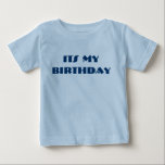 Pour Bébé Son t-shirt My Birthday avec avant et arrière Text<br><div class="desc">Jolie T-shirt pour bébé</div>