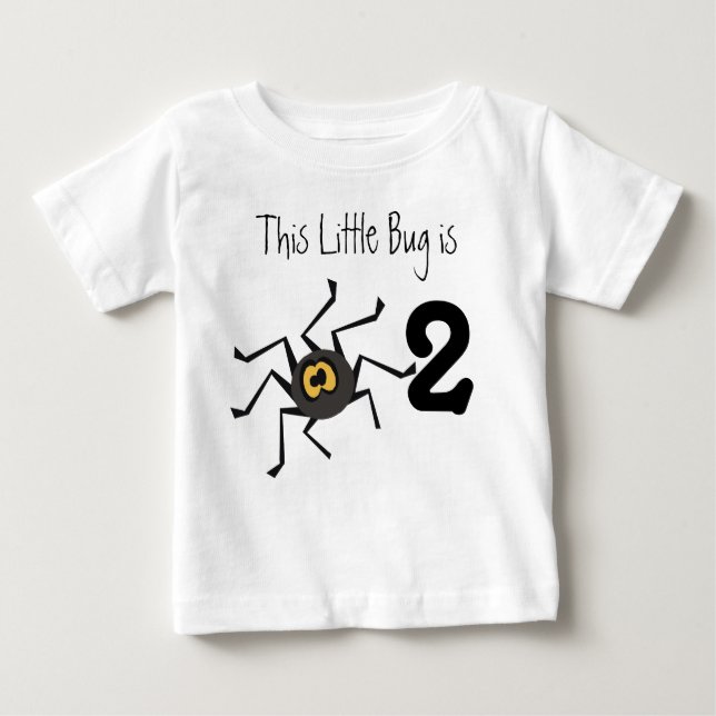 Pour Bébé Spider Bug Personnalisable T-shirt Anniversaire (Devant)