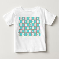 Starbursts Turquoise Rétro Baby T-shirt