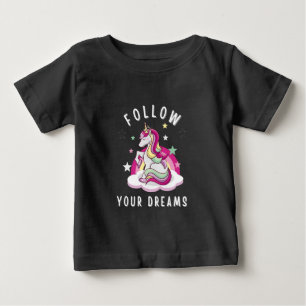 Pour Bébé Suivez vos rêves Mon Unicorn Anniversaire T-shirt