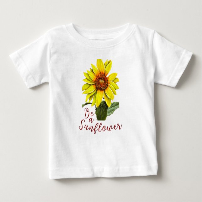 Pour Bébé Sunflower Baby T-Shirt (Devant)