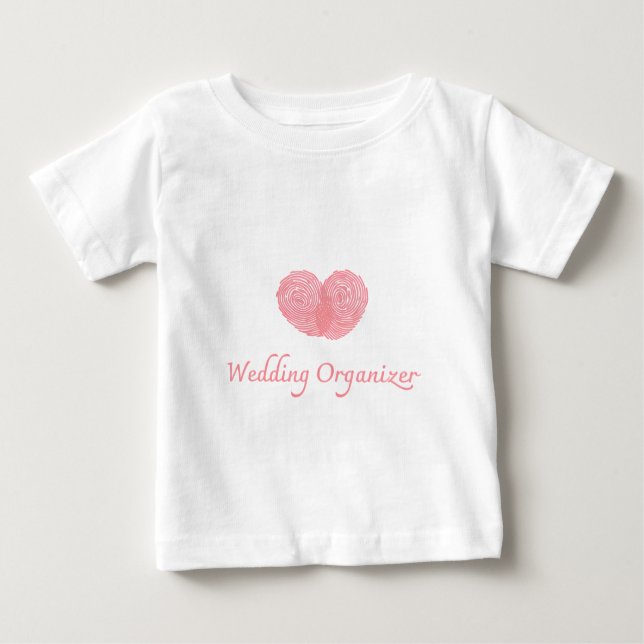Pour Bébé Sweet Pink Heart "Wedding Organizer" T-Shirt - Per (Devant)