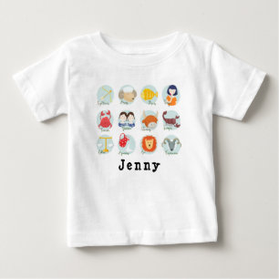 Pour Bébé Symbole joli Zodiac étoile Signal Cartoon T-shirt 
