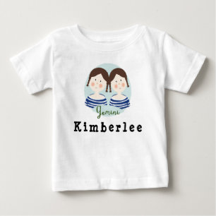 Pour Bébé Sympathique Zodiac Star Signes t-shirt caricature