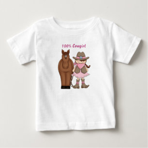 Pour Bébé T-shirt 100% Cowgirl et Horse Baby