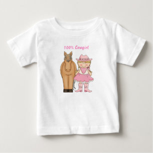 Pour Bébé T-shirt 100% Cowgirl et Horse Baby