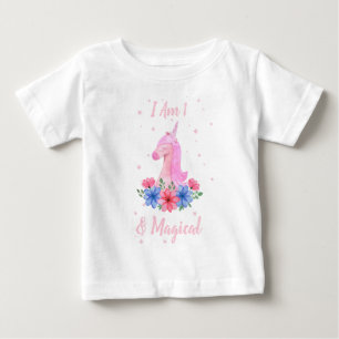 Pour Bébé T-Shirt 1er Anniversaire Je suis 1 & Licorne Magiq