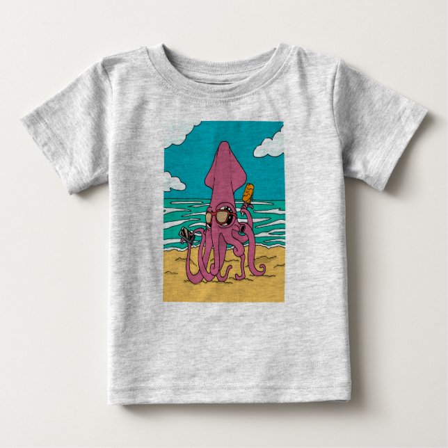 Pour Bébé T-shirt 4 de calmar de Bro (Devant)