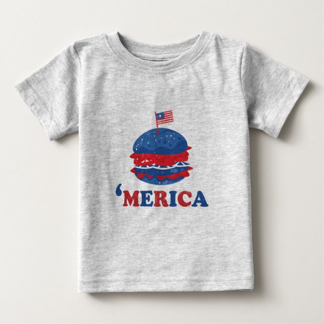 Pour Bébé T-shirt 4 juillet Amérique (Devant)