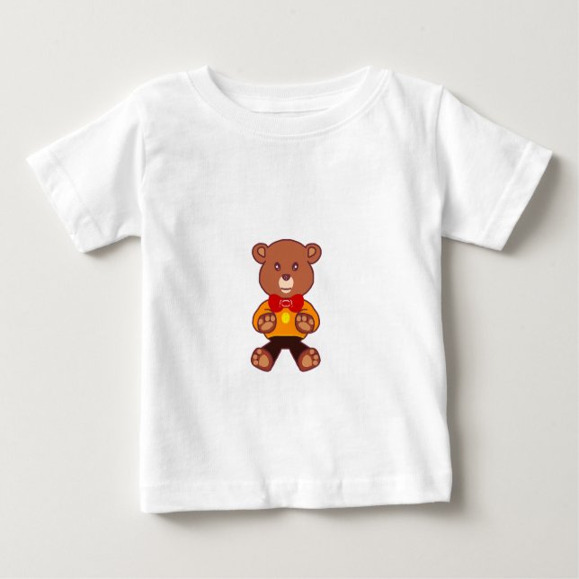 Pour Bébé T-Shirt à l'ours en peluche mignon (Devant)