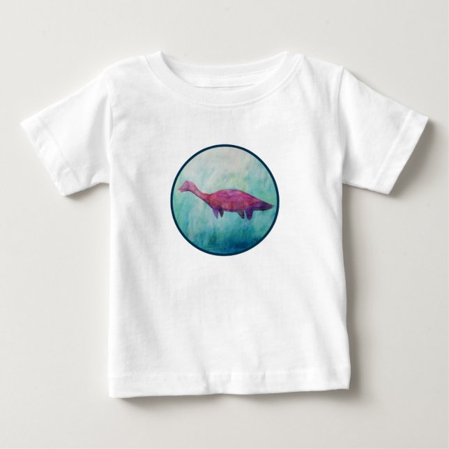 Pour Bébé T-Shirt Adorable Plesiosaure Violet (Devant)