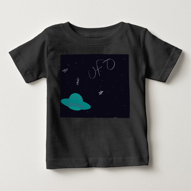 Pour Bébé T-shirt Alien UFO (Devant)