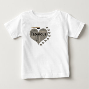 POUR BÉBÉ T-SHIRT AMOUREUX ET FABULEUX