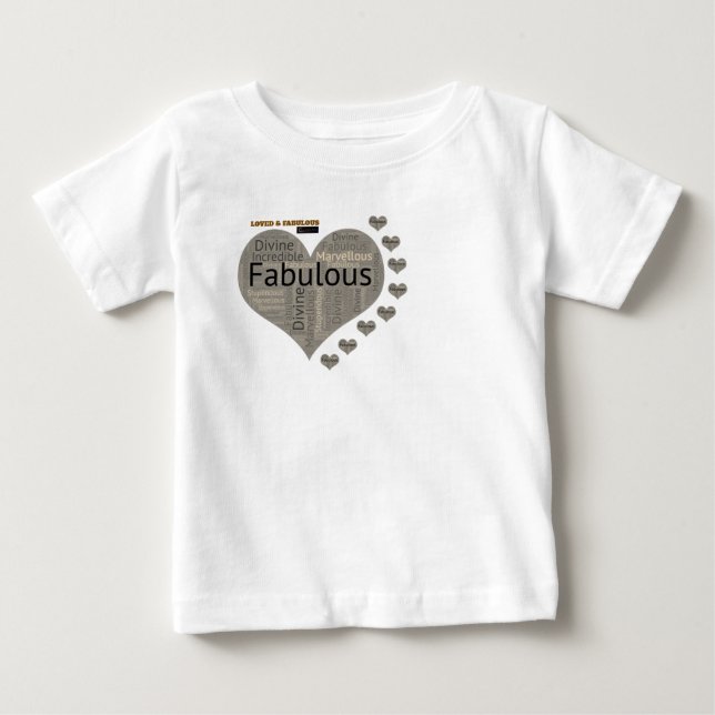 POUR BÉBÉ T-SHIRT AMOUREUX ET FABULEUX (Devant)
