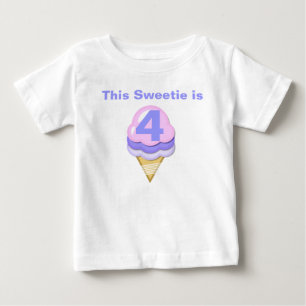 Pour Bébé T-shirt Anniversaire Personnalisable Ice Cream Con