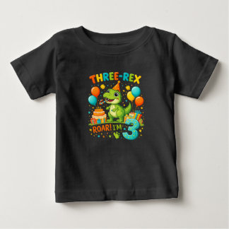 Pour Bébé T-Shirt Anniversaire Tout-Petit – Trois Jolis Dino